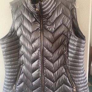 Womens silver puffy vest